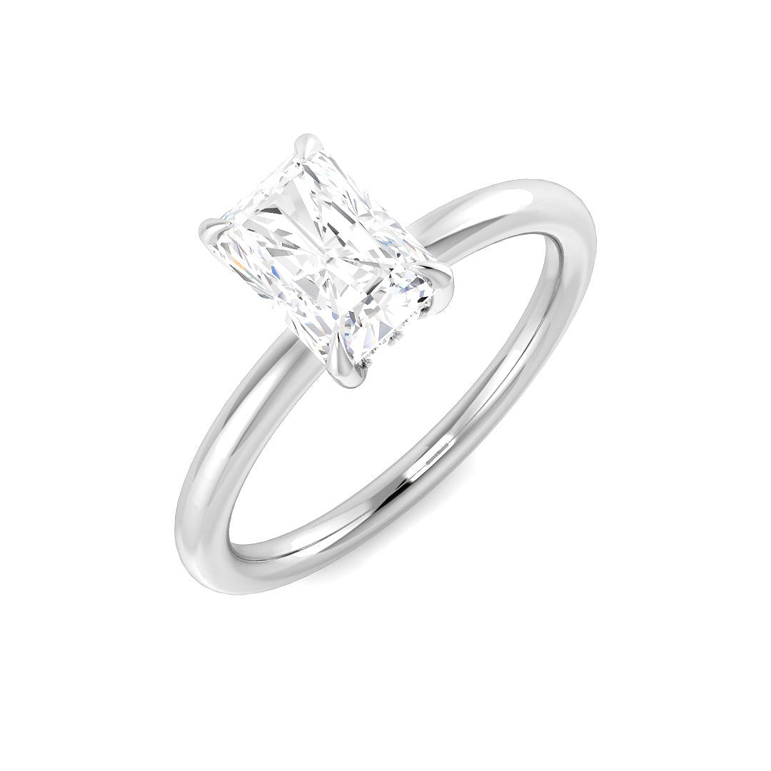 Platinum Radiant Lab Grown Diamond Ring 1