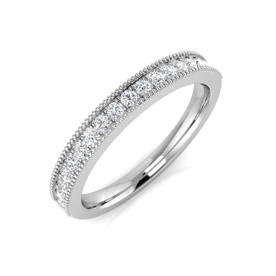 9ct White Gold Round Lab Grown Diamond Ring 1