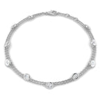 9ct White Gold Round Lab Grown Diamond Bracelet 1