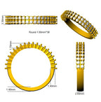 9ct Yellow Gold Round Lab Grown Diamond Ring 3