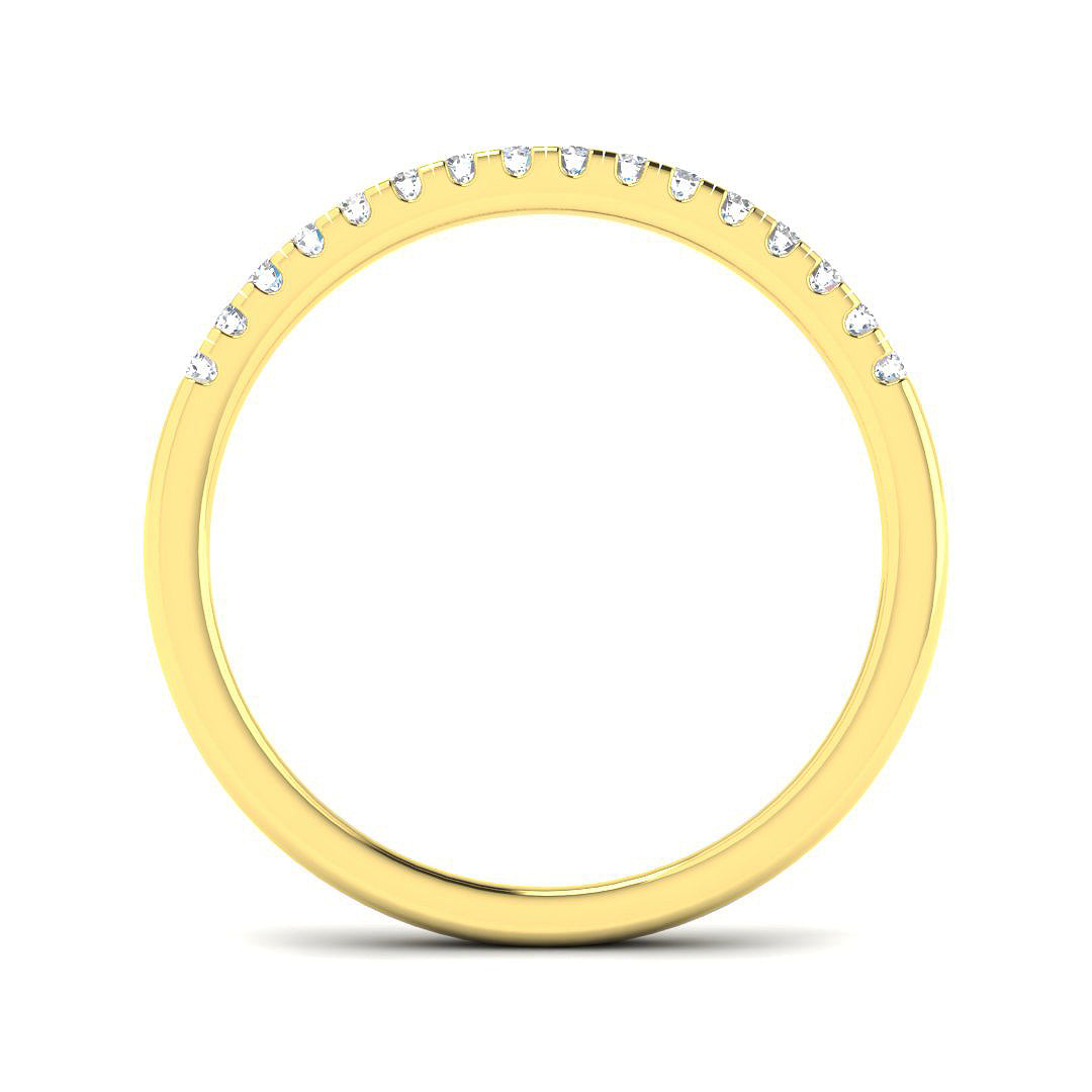 9ct Yellow Gold Round Lab Grown Diamond Ring 2
