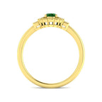 18ct Yellow Gold Baguette and Oval Emerald and Diamond Ring 2