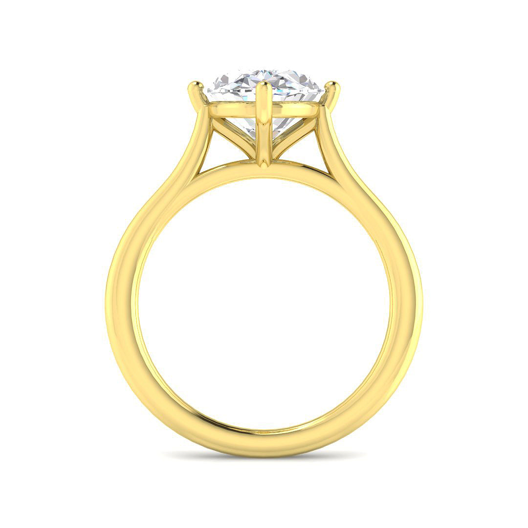 9ct Yellow Gold Oval Lab Grown Diamond Ring 2