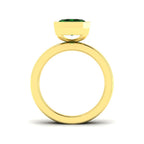 18ct Yellow Gold Emerald Cut Emerald and Diamond Ring 2