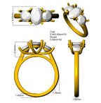 18ct Two Tone Oval Lab Grown Diamond Ring 3