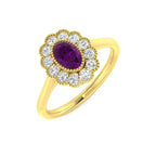 9ct Yellow Gold Oval Multi Sapphire and Diamond Ring 1