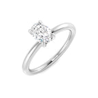 Platinum Oval Diamond Ring 1