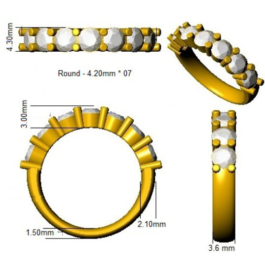 Platinum Round Lab Grown Diamond Ring 2