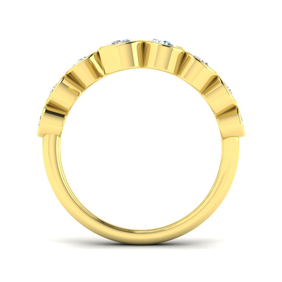 9ct Yellow Gold Round Lab Grown Diamond Ring 2