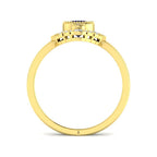 9ct Yellow Gold Round Blue Sapphire and Diamond Ring 2