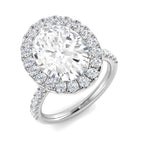 Platinum Oval Lab Grown Diamond Ring 1