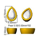 9ct Yellow Gold Pear Lab Grown Diamond Earrings 2