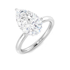 9ct White Gold Pear Lab Grown Diamond Ring 1