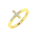 9ct Yellow Gold Round Lab Grown Diamond Ring 1