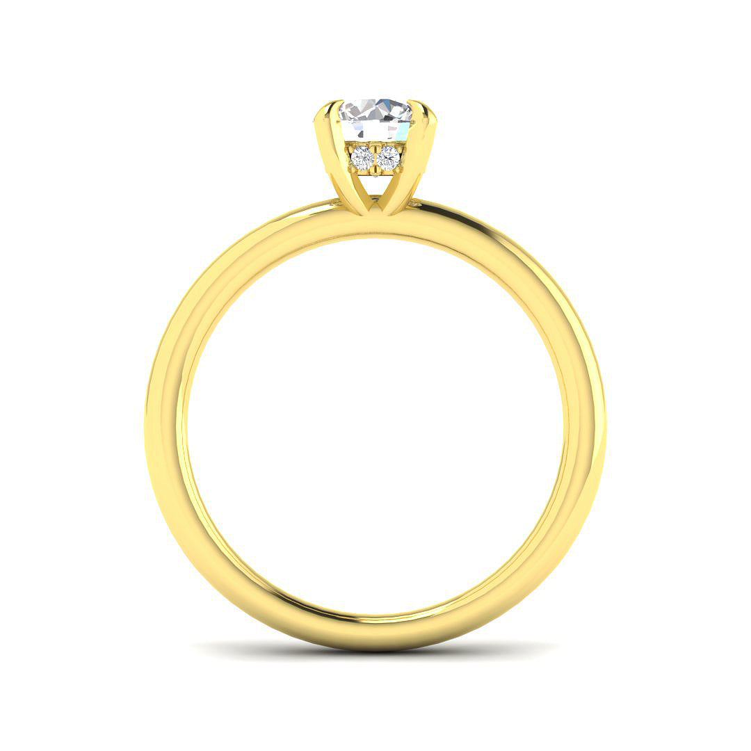 9ct Yellow Gold Round Lab Grown Diamond Ring 2