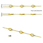 9ct Yellow Gold Pear Lab Grown Diamond Bracelet 2