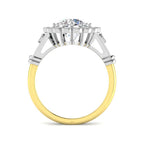 9ct Two Tone Round Cvd Old Cut Ring 2
