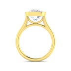 9ct Yellow Gold Cushion Lab Grown Diamond Ring 2