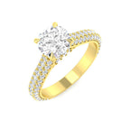 9ct Yellow Gold Round Lab Grown Diamond Ring 1