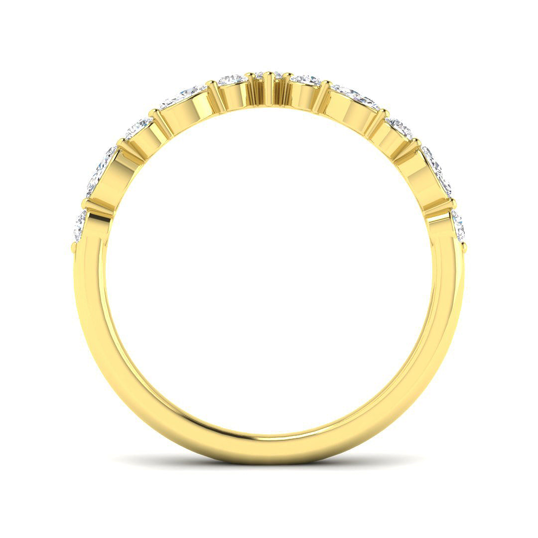 9ct Yellow Gold Marquise Diamond Ring 2