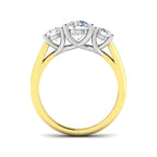 18ct Two Tone Round Lab Grown Diamond Ring 2