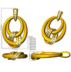9ct Yellow Gold Round Lab Grown Diamond Pendant 2