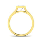 9ct Yellow Gold Cushion Lab Grown Diamond Ring 2