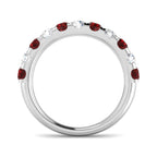 9ct White Gold Round Ruby and Diamond Ring 2