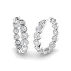 9ct White Gold Round Lab Grown Diamond Earrings 1