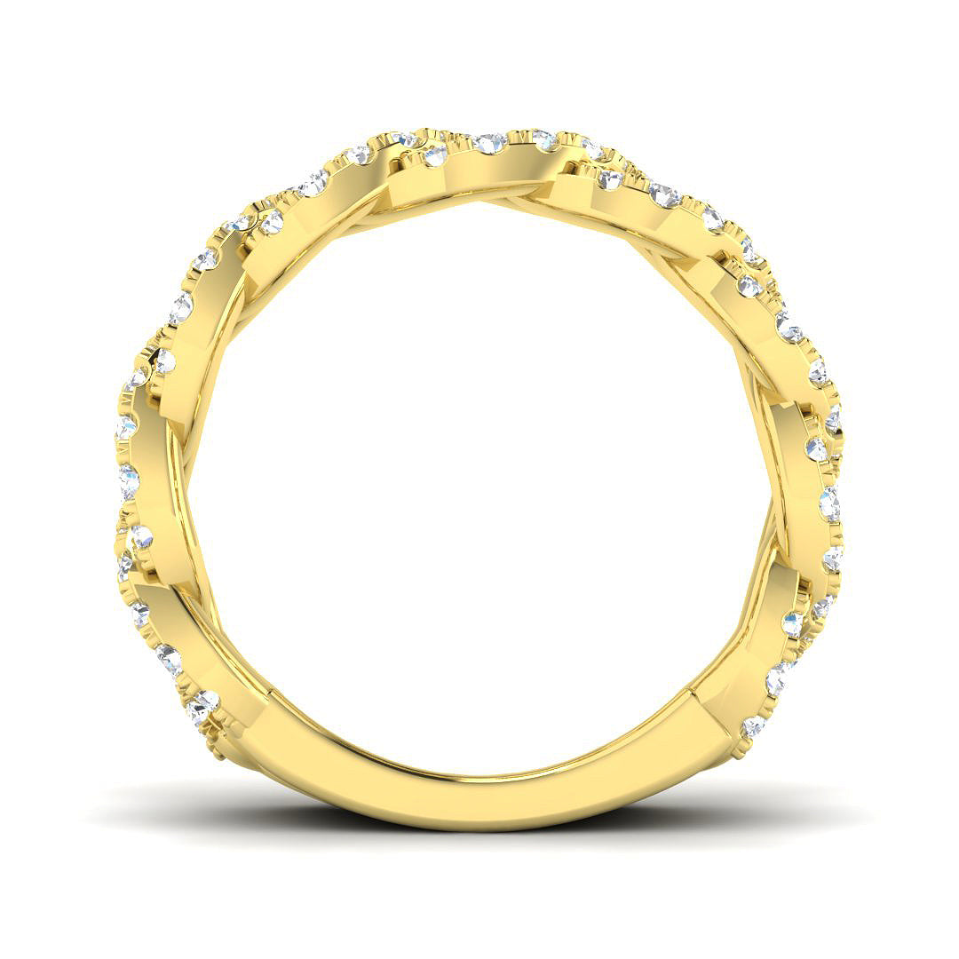 9ct Yellow Gold Round Lab Grown Diamond Ring 2