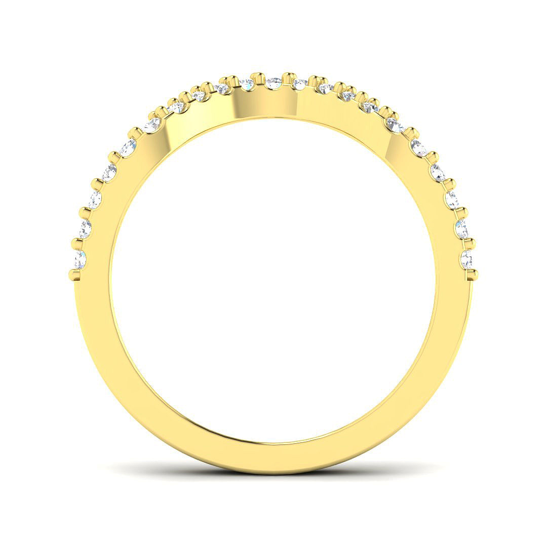 9ct Yellow Gold Round Diamond Ring 2