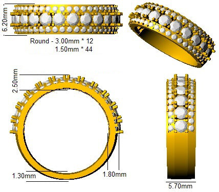 9ct White Gold Round Lab Grown Diamond Ring 2