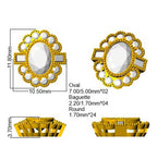 9ct Yellow Gold Baguette and Oval Lab Grown Diamond Earrings 2