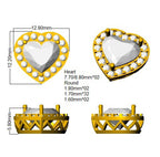 9ct White Gold Heart Lab Grown Diamond Earrings 2