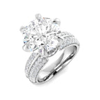 9ct White Gold Round Lab Grown Diamond Ring 1