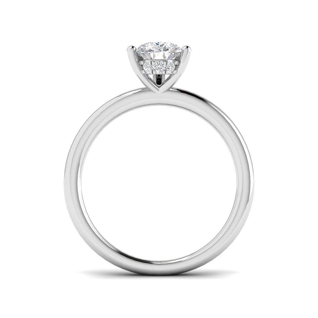 Platinum Pear Lab Grown Diamond Ring 2