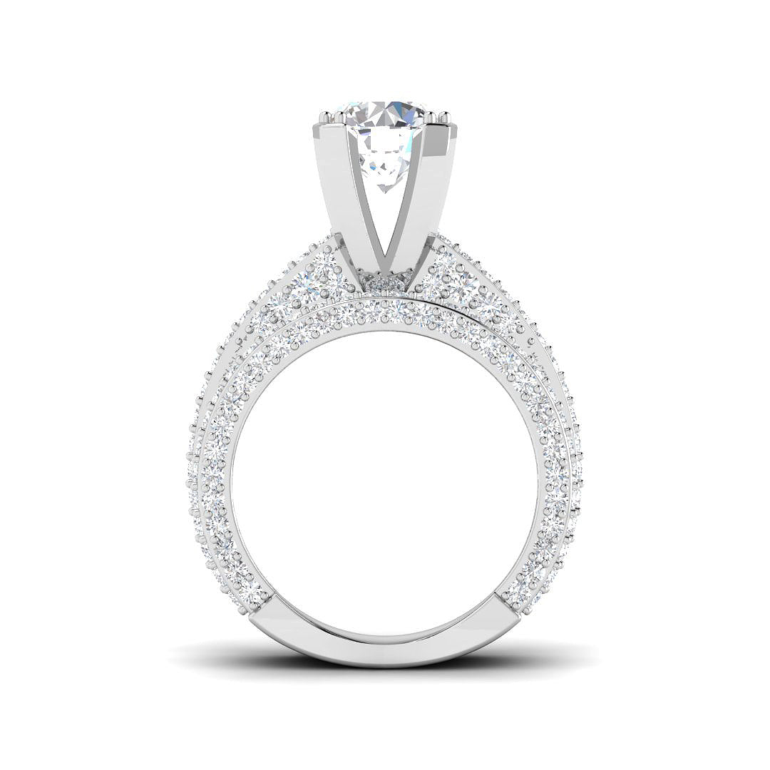 9ct White Gold Round Lab Grown Diamond Ring 2