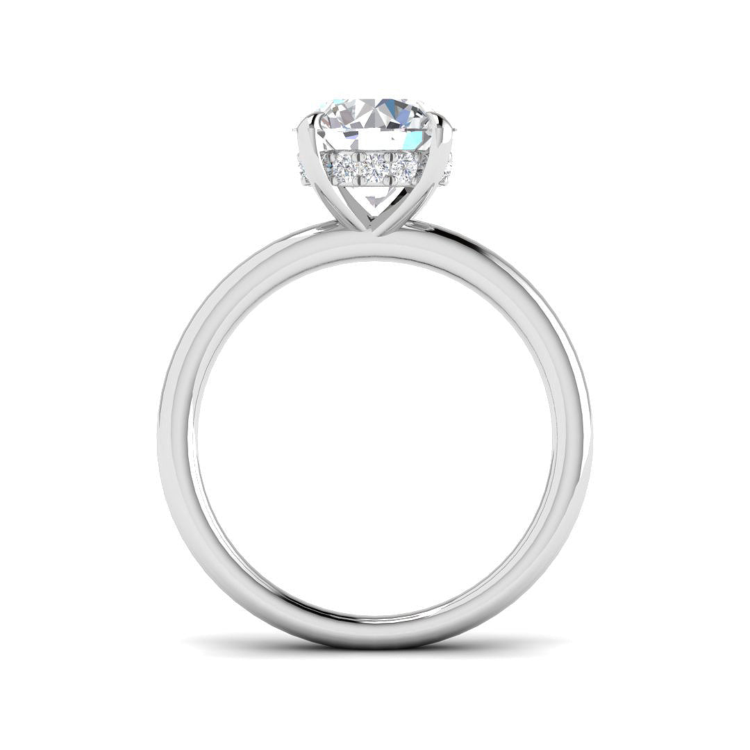 Platinum Round Lab Grown Diamond Ring 2