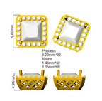 9ct White Gold Princess Lab Grown Diamond Earrings 2