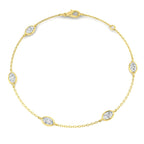 9ct Yellow Gold Oval Lab Grown Diamond Bracelet 1