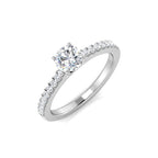 Platinum Round Lab Grown Diamond Ring 3
