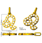 9ct Yellow Gold Round Lab Grown Diamond Pendant 2