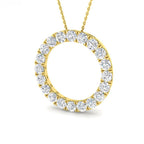 9ct Yellow Gold Round Lab Grown Diamond Pendant 1