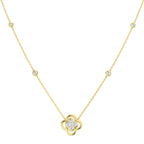 9ct Yellow Gold Round Lab Grown Diamond Necklace 1