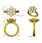 9ct Yellow Gold Round Lab Grown Diamond Ring 2