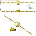 9ct Yellow Gold Round Lab Grown Diamond Bracelet 2