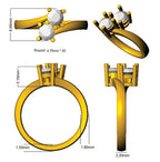 9ct Yellow Gold Round Lab Grown Diamond Ring 3