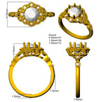 9ct Yellow Gold Round Lab Grown Diamond Ring 3