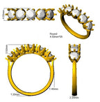 9ct Two Tone Round Cvd Old Cut Ring 3