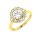 9ct Yellow Gold Baguette Cvd Old Cut Ring 1
